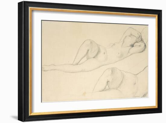 A Reclining Female Nude-Jean-Auguste-Dominique Ingres-Framed Giclee Print