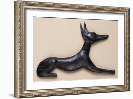 A Reclining Glass Anubis- Jackal Headed Egyptian God of the Dead, Ptolemaic or Later-null-Framed Giclee Print