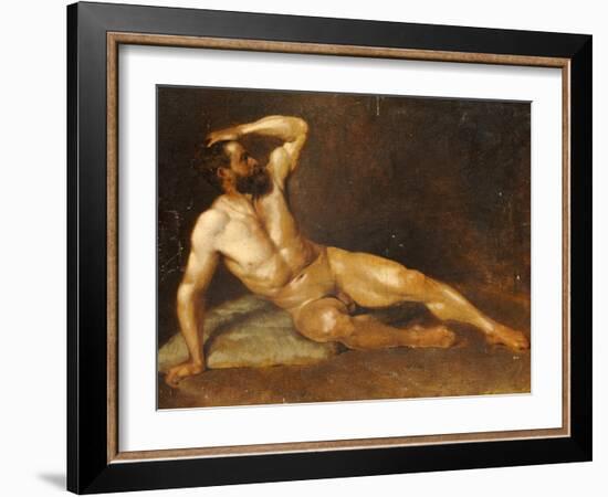 A Reclining Male Nude-Hans Von Staschiripka Canon-Framed Giclee Print