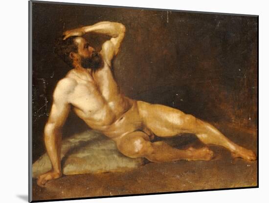 A Reclining Male Nude-Hans Von Staschiripka Canon-Mounted Giclee Print