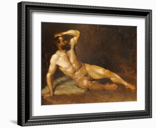 A Reclining Male Nude-Hans Von Staschiripka Canon-Framed Giclee Print