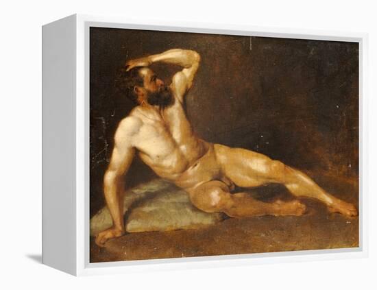 A Reclining Male Nude-Hans Von Staschiripka Canon-Framed Premier Image Canvas