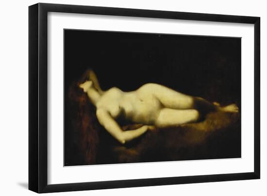 A Reclining Nude-Jean-Jacques Henner-Framed Giclee Print