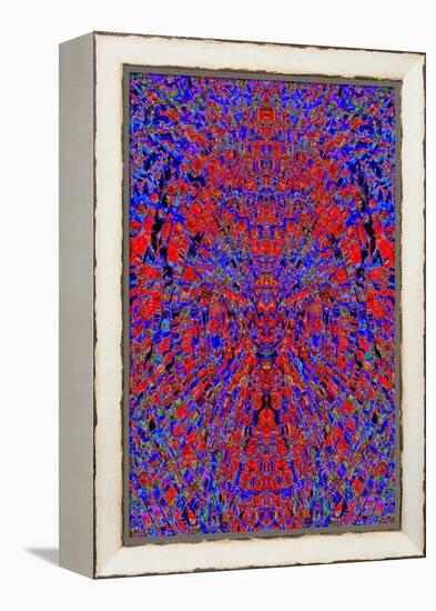 A Red and Blue Kaleidoscopic Tapestry-Ray2012-Framed Stretched Canvas