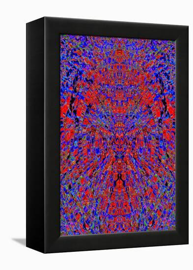 A Red and Blue Kaleidoscopic Tapestry-Ray2012-Framed Stretched Canvas