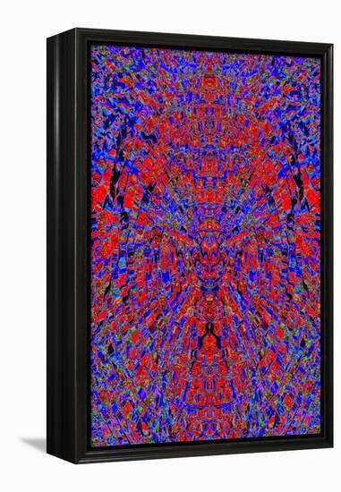 A Red and Blue Kaleidoscopic Tapestry-Ray2012-Framed Stretched Canvas