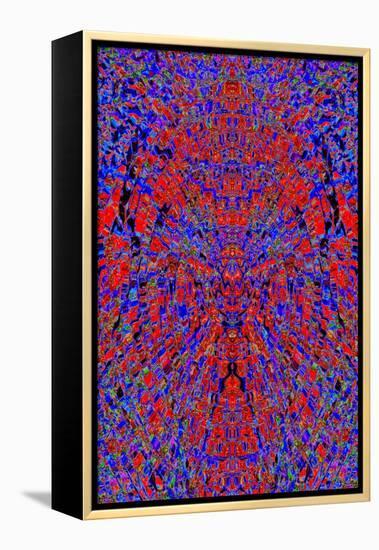 A Red and Blue Kaleidoscopic Tapestry-Ray2012-Framed Stretched Canvas