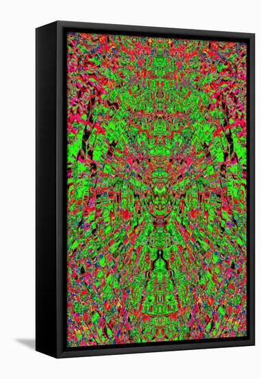 A Red and Green Kaleidoscopic Tapestry-Ray2012-Framed Stretched Canvas