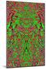 A Red and Green Kaleidoscopic Tapestry-Ray2012-Mounted Art Print