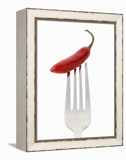 A Red Chilli on a Fork-Greg Elms-Framed Premier Image Canvas