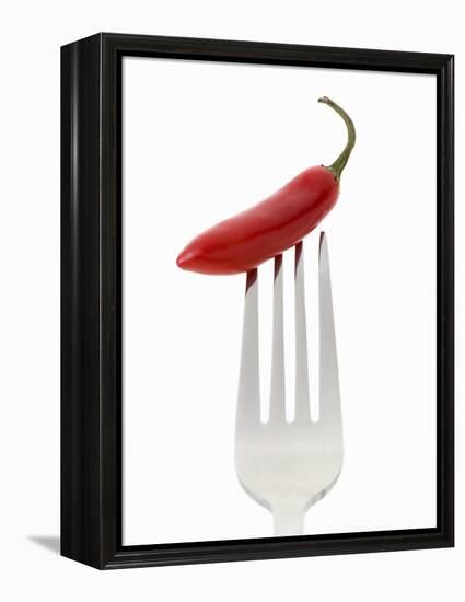 A Red Chilli on a Fork-Greg Elms-Framed Premier Image Canvas