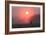 A Red Deer Buck, Cervus Elaphus, Silhouetted Against a Dramatic Sky-Alex Saberi-Framed Photographic Print