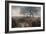 A Red Deer Stag Makes His Way Through a Misty Landscape in Richmond Park-Alex Saberi-Framed Photographic Print