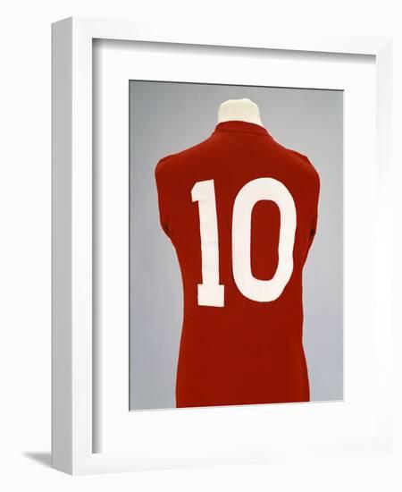 A Red England World Cup Final International Shirt, No.10, Worn by Geoff Hurst in 1966 World Cup…-null-Framed Giclee Print