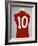 A Red England World Cup Final International Shirt, No.10, Worn by Geoff Hurst in 1966 World Cup…-null-Framed Giclee Print
