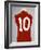 A Red England World Cup Final International Shirt, No.10, Worn by Geoff Hurst in 1966 World Cup…-null-Framed Giclee Print