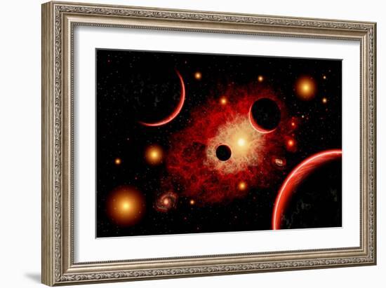 A Red Giant Star System-null-Framed Art Print