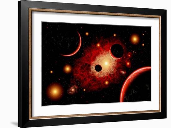 A Red Giant Star System-null-Framed Art Print