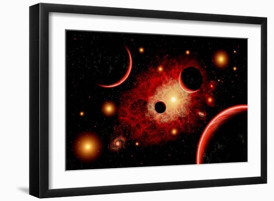 A Red Giant Star System-null-Framed Art Print