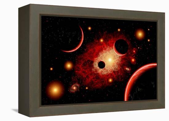 A Red Giant Star System-null-Framed Stretched Canvas