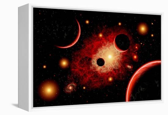 A Red Giant Star System-null-Framed Stretched Canvas