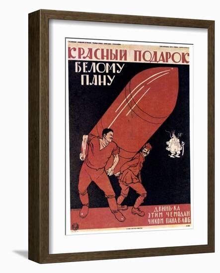 A Red Gift to a White Master, 1920-Dmitriy Stakhievich Moor-Framed Giclee Print