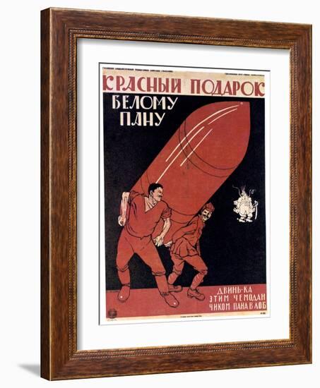 A Red Gift to a White Master, 1920-Dmitriy Stakhievich Moor-Framed Giclee Print