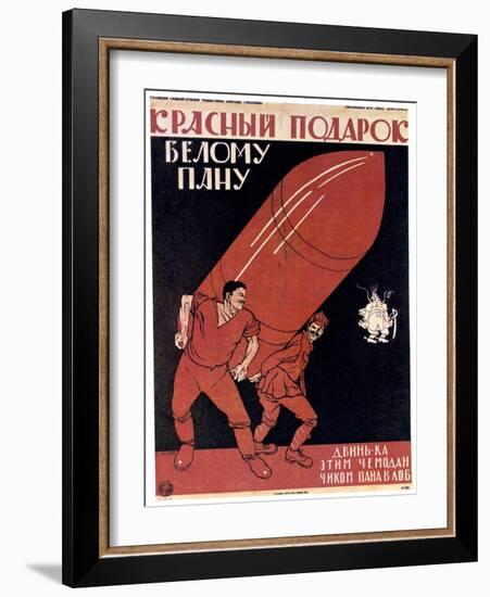 A Red Gift to a White Master, 1920-Dmitriy Stakhievich Moor-Framed Giclee Print