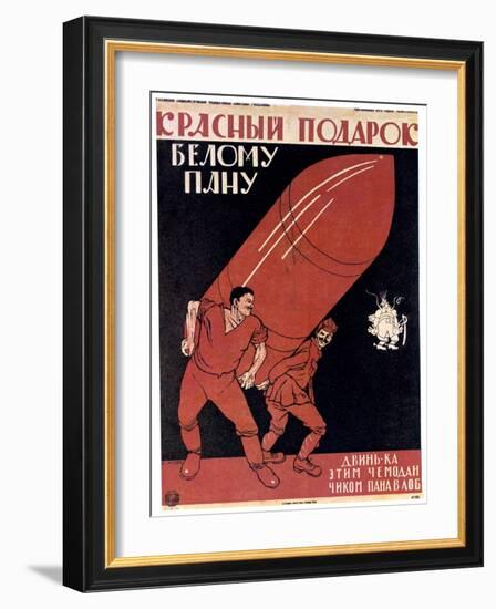 A Red Gift to a White Master, 1920-Dmitriy Stakhievich Moor-Framed Giclee Print
