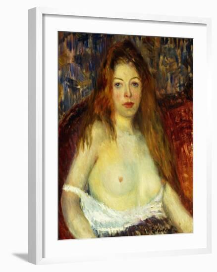 A Red-Haired Model-William James Glackens-Framed Giclee Print