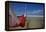 A Red Hammock Spread Out by the Wind Swings Above the Water During Low Tide, Hobox Island, Mexico-Karine Aigner-Framed Premier Image Canvas