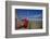 A Red Hammock Spread Out by the Wind Swings Above the Water During Low Tide, Hobox Island, Mexico-Karine Aigner-Framed Photographic Print