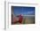 A Red Hammock Spread Out by the Wind Swings Above the Water During Low Tide, Hobox Island, Mexico-Karine Aigner-Framed Photographic Print