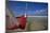 A Red Hammock Spread Out by the Wind Swings Above the Water During Low Tide, Hobox Island, Mexico-Karine Aigner-Mounted Photographic Print