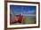 A Red Hammock Spread Out by the Wind Swings Above the Water During Low Tide, Hobox Island, Mexico-Karine Aigner-Framed Photographic Print