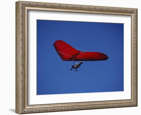 A Red Hang Glider-null-Framed Photographic Print