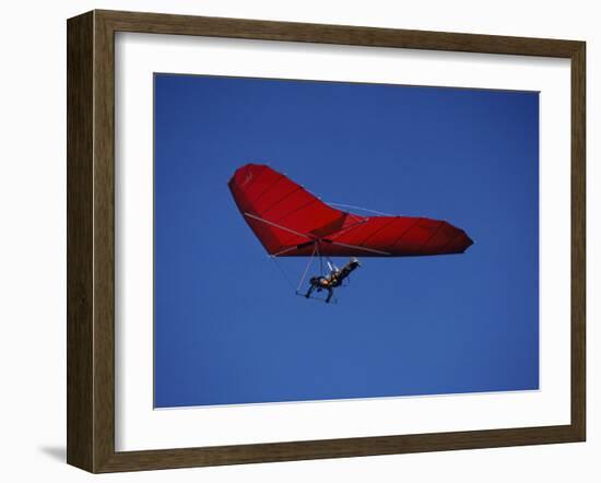 A Red Hang Glider-null-Framed Photographic Print