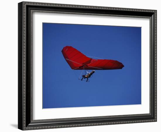 A Red Hang Glider-null-Framed Photographic Print