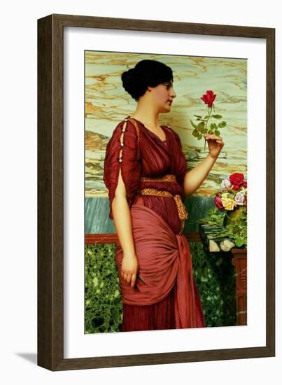 A Red, Red Rose-John William Godward-Framed Giclee Print