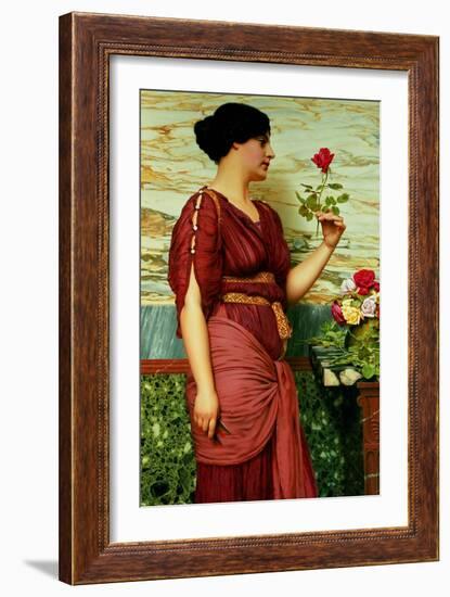 A Red, Red Rose-John William Godward-Framed Giclee Print