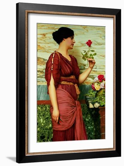 A Red, Red Rose-John William Godward-Framed Giclee Print