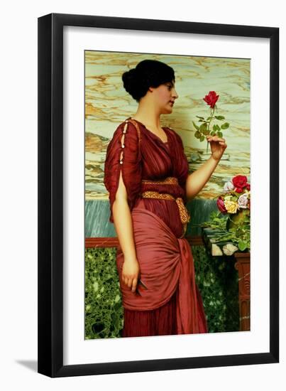 A Red, Red Rose-John William Godward-Framed Giclee Print