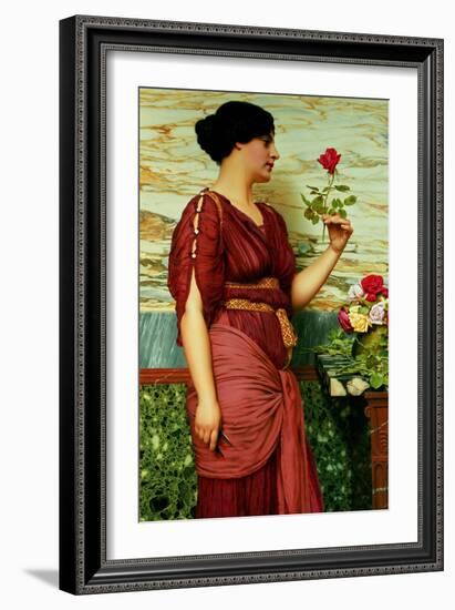 A Red, Red Rose-John William Godward-Framed Giclee Print