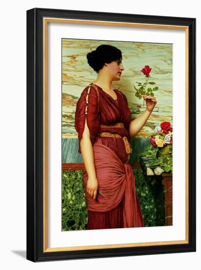 A Red, Red Rose-John William Godward-Framed Giclee Print