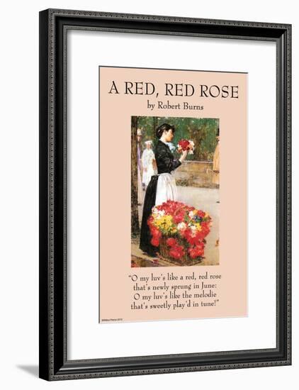 A Red Rose-null-Framed Art Print