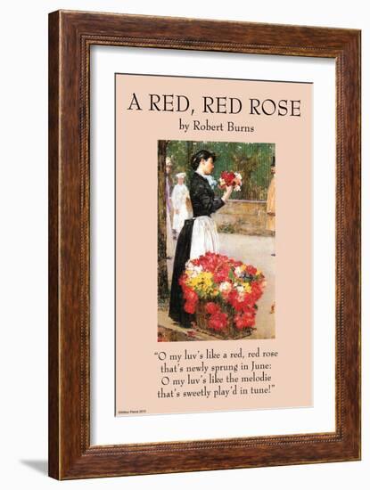 A Red Rose-null-Framed Art Print