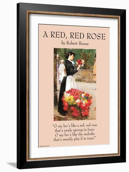 A Red Rose-null-Framed Art Print