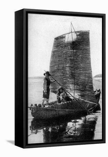 A Reed Balsa Sailing Vessel, Bolivia, 1922-null-Framed Premier Image Canvas