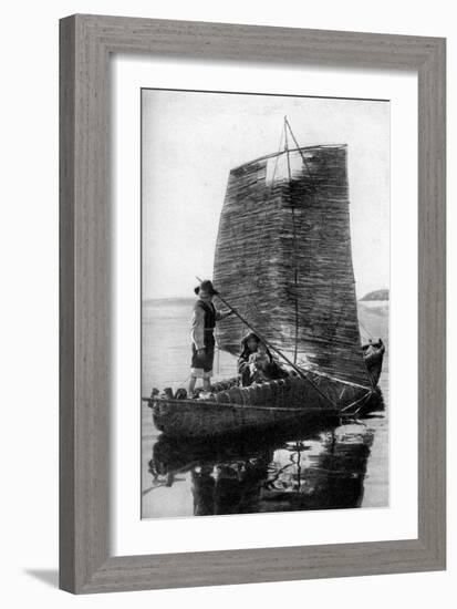 A Reed Balsa Sailing Vessel, Bolivia, 1922-null-Framed Giclee Print