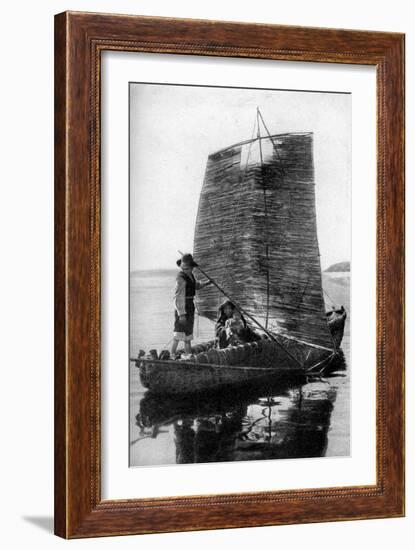 A Reed Balsa Sailing Vessel, Bolivia, 1922-null-Framed Giclee Print